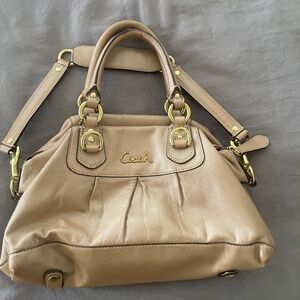 Coach soft leather light gold handbag